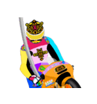 Moto Race Rainbow-colored Riders 8 @02（個別スタンプ：5）