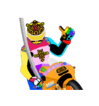 Moto Race Rainbow-colored Riders 8 @02（個別スタンプ：22）