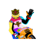 Moto Race Rainbow-colored Riders 8 @02（個別スタンプ：31）