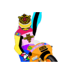 Moto Race Rainbow-colored Riders 8 @02（個別スタンプ：34）