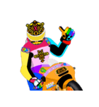 Moto Race Rainbow-colored Riders 8 @02（個別スタンプ：35）