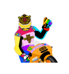 Moto Race Rainbow-colored Riders 8 @02（個別スタンプ：40）