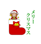 よく動く☆シンバルおさる7 クリスマスver.（個別スタンプ：5）