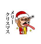 よく動く☆シンバルおさる7 クリスマスver.（個別スタンプ：7）