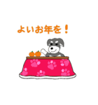 Miniature Schnauzer love, new year（個別スタンプ：2）