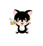 くろチワワのまめちゃんスタンプ♪NO.2（個別スタンプ：5）