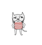 Oh my Cat, Strong and happy. AnimatedEng（個別スタンプ：10）