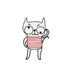 Oh my Cat, Strong and happy. AnimatedEng（個別スタンプ：11）