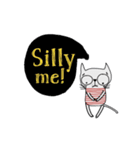 Oh my Cat, Strong and happy. AnimatedEng（個別スタンプ：13）