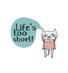 Oh my Cat, Strong and happy. AnimatedEng（個別スタンプ：18）