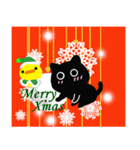 Lサイズの絵と文字 クリスマスと正月のネコ（個別スタンプ：2）