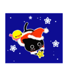 Lサイズの絵と文字 クリスマスと正月のネコ（個別スタンプ：4）