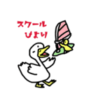 動物たちのウインドサーフィン（個別スタンプ：40）