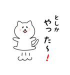 としかさん用しろねこ（個別スタンプ：11）