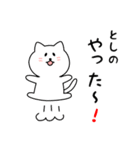 としのさん用しろねこ（個別スタンプ：11）