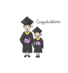 Long Face Boy And Round Face Girl (Eng)（個別スタンプ：5）