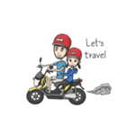 Long Face Boy And Round Face Girl (Eng)（個別スタンプ：6）