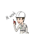 Long Face Boy And Round Face Girl (Eng)（個別スタンプ：15）