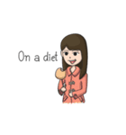 Long Face Boy And Round Face Girl (Eng)（個別スタンプ：18）