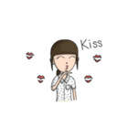 Long Face Boy And Round Face Girl (Eng)（個別スタンプ：19）