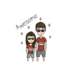 Long Face Boy And Round Face Girl (Eng)（個別スタンプ：21）