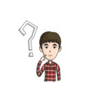 Long Face Boy And Round Face Girl (Eng)（個別スタンプ：23）
