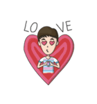 Long Face Boy And Round Face Girl (Eng)（個別スタンプ：28）