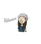 Long Face Boy And Round Face Girl (Eng)（個別スタンプ：30）
