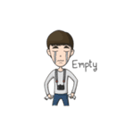 Long Face Boy And Round Face Girl (Eng)（個別スタンプ：31）