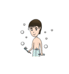 Long Face Boy And Round Face Girl (Eng)（個別スタンプ：34）