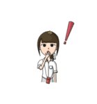 Long Face Boy And Round Face Girl (Eng)（個別スタンプ：38）