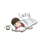 Long Face Boy And Round Face Girl (Eng)（個別スタンプ：40）