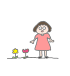 幸せな女の子や動物たち（個別スタンプ：11）