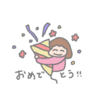 幸せな女の子や動物たち（個別スタンプ：24）