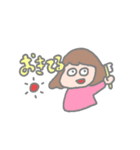 幸せな女の子や動物たち（個別スタンプ：25）
