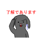 黒い犬から一言（個別スタンプ：21）