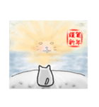 猫さんが正月を堪能（個別スタンプ：6）