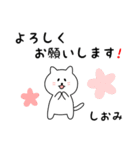 しおみさん用しろねこ（個別スタンプ：3）