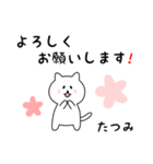 たつみさん用しろねこ（個別スタンプ：3）