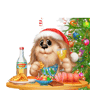 Merry Christmas cats and dogs（個別スタンプ：7）