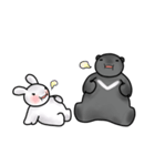 Asian Black Bear ＆ White Rabbit（個別スタンプ：8）