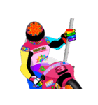 Moto Race Rainbow-colored Riders 3 @08（個別スタンプ：6）