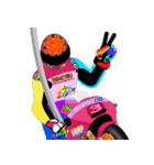 Moto Race Rainbow-colored Riders 3 @08（個別スタンプ：17）