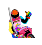 Moto Race Rainbow-colored Riders 3 @08（個別スタンプ：22）