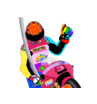 Moto Race Rainbow-colored Riders 3 @08（個別スタンプ：25）