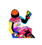 Moto Race Rainbow-colored Riders 3 @08（個別スタンプ：40）