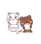 茶クマさんと白クマさん（個別スタンプ：7）