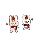 doctor rabbit ＆ star rabbit happy day（個別スタンプ：1）