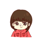 美術部ツナギ女子（個別スタンプ：4）