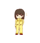 美術部ツナギ女子（個別スタンプ：5）
